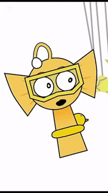a cartoon character with a surprised expression on his face