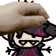 a cartoon character with a donut on her head