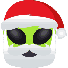 santa alien joypixels ho ho ho merry christmas