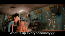 Hello Chat Whats Up GIF - Hello Chat Whats Up Cloudy With A Chance Of Meatballs GIFs