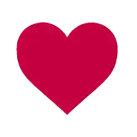 a red broken heart with a white lightning bolt in the middle