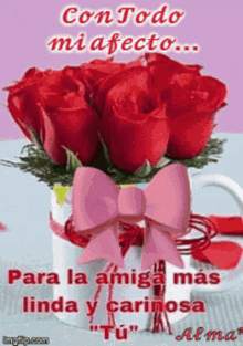 con todo mi afecto with all my love flowers