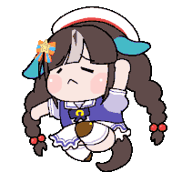 a cartoon of a girl wearing a sailor hat