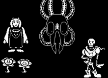 undertale boss characters game pixelated