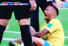 neymar crybaby injured ouch
