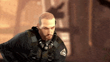 a man in a s.b.p. uniform is holding a gun