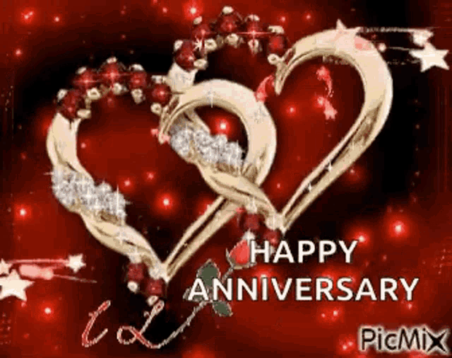 Happy Anniversary I Love You GIF - Happy Anniversary I Love You Hearts