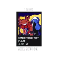 a poster that says i love star struck test place