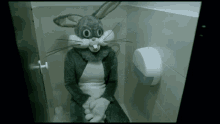 bunny toilet creepy clean sit