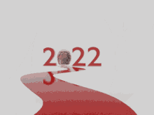 a cartoon character is behind the numbers 202