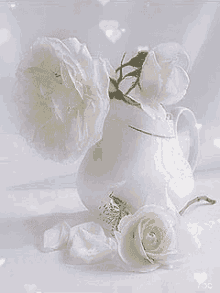 White Roses Hearts GIF - White Roses Hearts GIFs