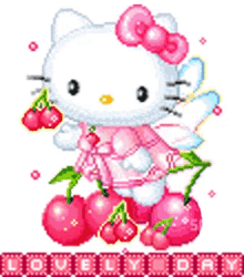Hello Kitty Cherries GIF - Hello Kitty Cherries Lovely Day GIFs
