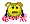 a pixel art of a smiley face wearing headphones and a pink shirt .