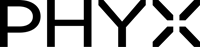a black and white logo for physx on a white background