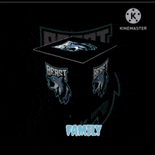a logo for we are the beast family is shown