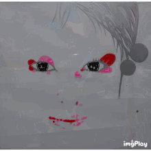 a painting with a swirl and the word imgplay underneath it