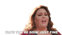 Hope Youre Doin Just Fine Chrissy Metz Sticker - Hope Youre Doin Just Fine Chrissy Metz Talking To God Song Stickers