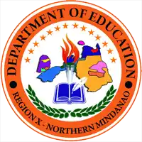 a logo for the department of education region x