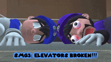Smg4 Smg3 GIF - Smg4 Smg3 Elevators Broken GIFs