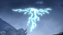 a picture of a lightning bolt with the word prime in the corner