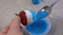 Red, White, And Blue Strawberries GIF