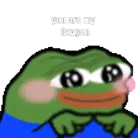 a pixel art of a frog with the words you are my oxygen on it