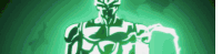 a green background with a silhouette of a man 's body