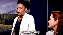 Greys Anatomy Maggie Pierce GIF - Greys Anatomy Maggie Pierce I Hate Flying GIFs