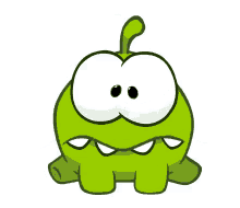 confused shocked puzzled om nom cut the rope