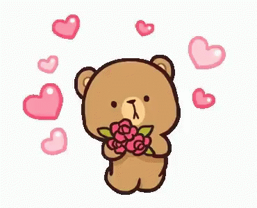 Rose Cute GIF - Rose Cute Bear - Discover & Share GIFs