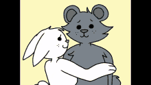 Bunny And Bear Kisses GIF - Bunny And Bear Kisses Love GIFs