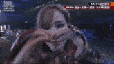 a woman in a wrestling ring with the words kairi on the bottom