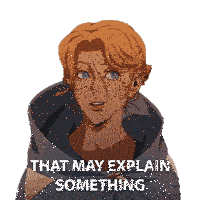 That May Explain Something Sypha Belnades Sticker - That May Explain Something Sypha Belnades Castlevania Stickers