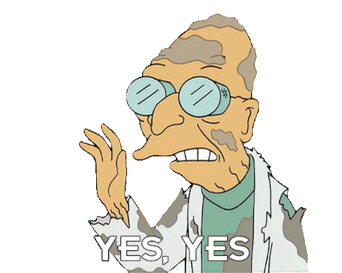 Yes Yes Professor Farnsworth Sticker - Yes Yes Professor Farnsworth Billy West Stickers