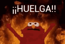 Huelga Fuego Elmo GIF - Huelga Fuego Elmo Fire GIFs