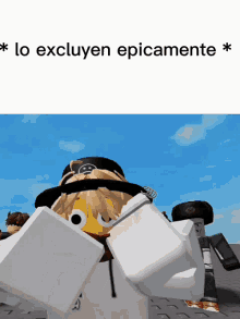 a screenshot of a video game with the words " lo excluyen epicamente "