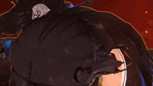 a close up of a girl 's face with the letter g on her head