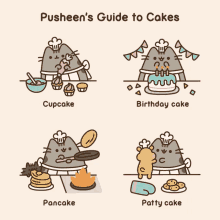 Pusheen Cupcake GIF - Pusheen Cupcake Pancakes GIFs