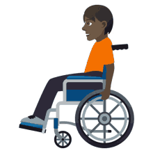 sitting on wheelchair joypixels person with disability manual wheelchair wheelchair