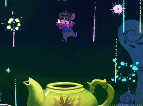 alice in wonderland mouse in teapot