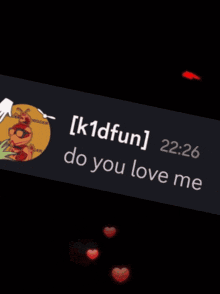 a picture of a young man with hearts around him and a message that says " do you love me "