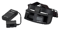 a nintendo 3d system with a charger attached to it