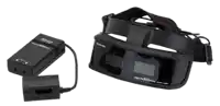 a nintendo 3d system with a charger attached to it