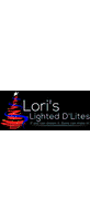 a neon christmas tree with a star on top of it .