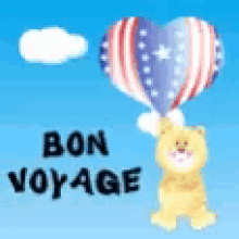 Bear Bon Voyage GIF - Bear Bon Voyage Balloon GIFs