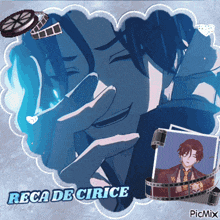 a picture of a man with the words ' rea de cirice ' at the bottom