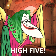High Five Joker GIF - High Five Joker Merry Little Batman GIFs