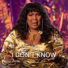 I Dont Know Lizzo GIF - I Dont Know Lizzo Lizzos Watch Out For The Big Grrrls GIFs