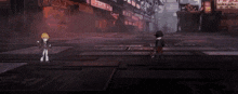 a purple and orange sphere is being thrown in the air in a video game .