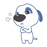 a cartoon dog with smoke coming out of his mouth